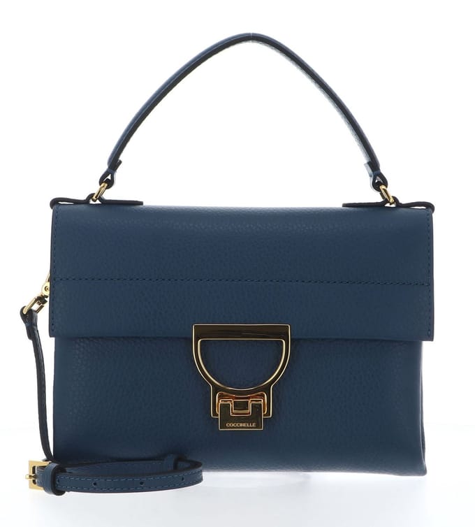 COCCINELLE Leren handtas schoudertas Arlettis Handbag Deep Blue blauw