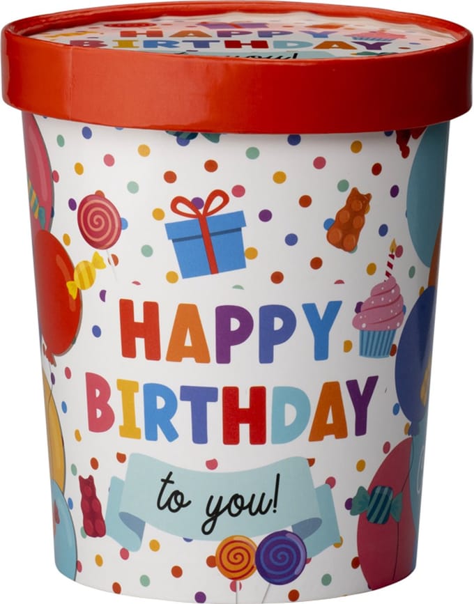 Snoepemmer - Happy Birthday - 12x14cm