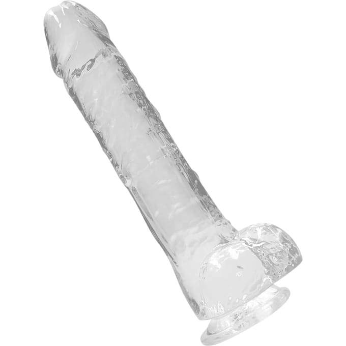 Realistische Dildo met Ballen 25 cm - Transparant