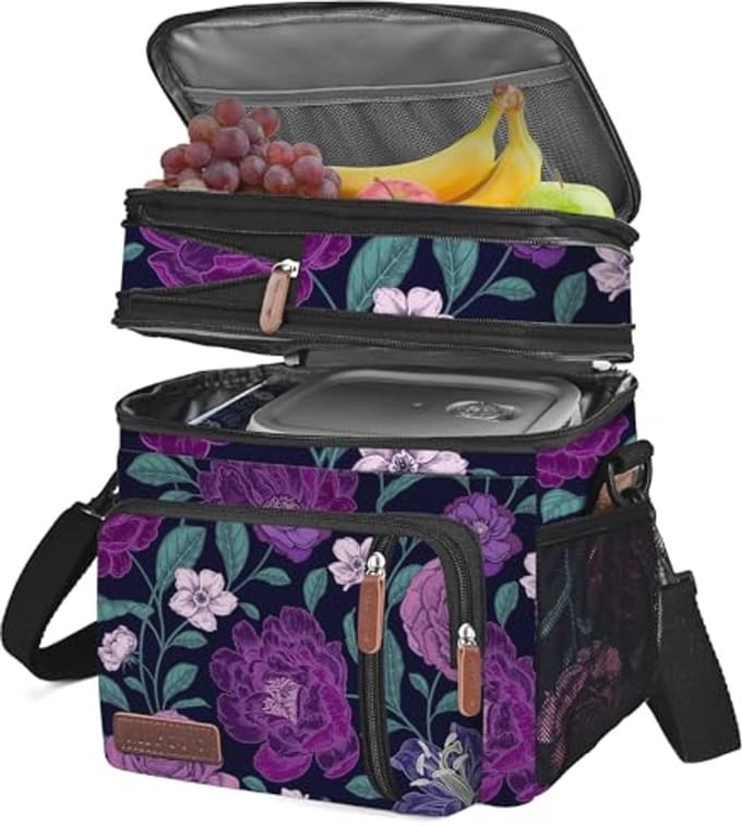 MIYCOO Thermotas voor dames en heren, dubbellaags, isothermische koeltas, draagbaar, 15L