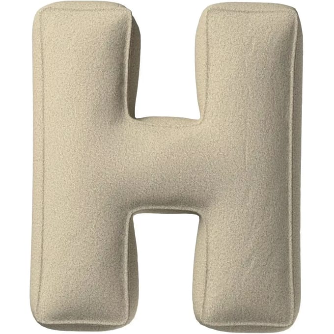 Kussen letter h Yellow Tipi Boucle