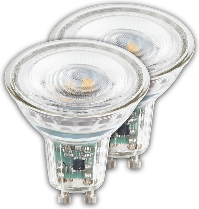 BRILONER - Ultra Efficient LED lamp - set van 2 lichtbronnen - GU10 - EEK A - glas - 2.5W - 450Lm - 3.000 K warm wit licht - Ø5cm