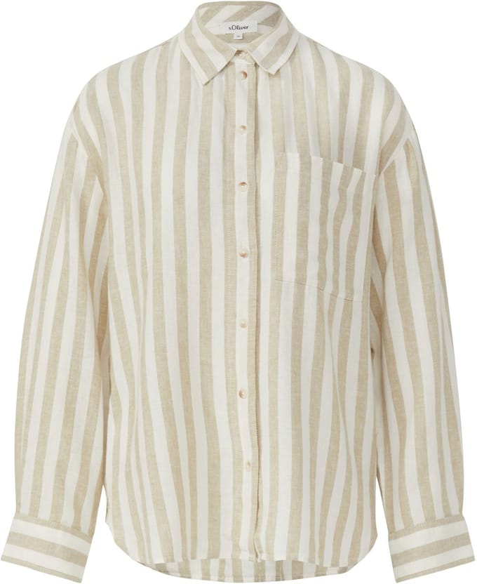 Ruime blouse gemaakt van een linnenmix voor dames s.Oliver