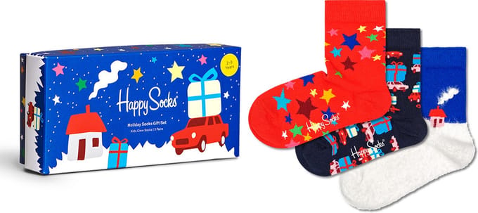 Happy Socks kids giftbox 3P sokken holiday multi