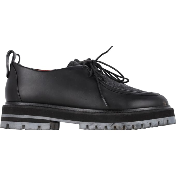 Loro Piana Veterschoenen in Zwart Leer