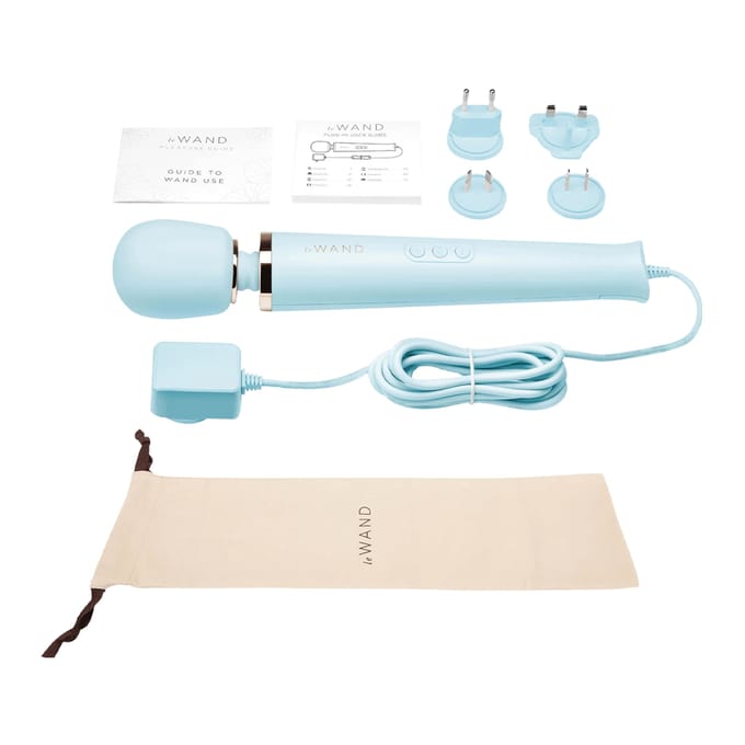 Le Wand - Krachtige Plug-In Vibrerende Massager Blauw