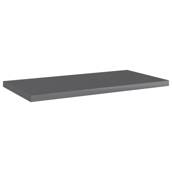 vidaXL - Wandschappen - 8 - st - 40x20x1,5 - cm - spaanplaat - hoogglans - grijs