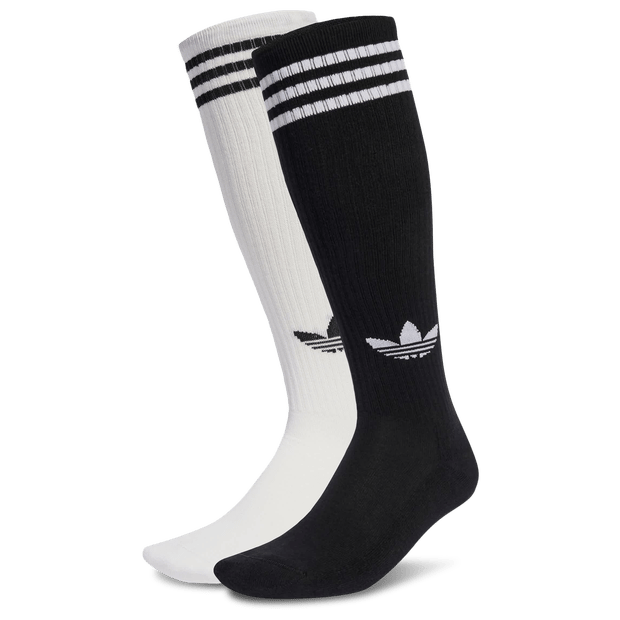 Adidas 3-stripes Knee Socks 2 Pairs Sokken Unisex - Wit - Maat 37-39 - Poly (Polyester)