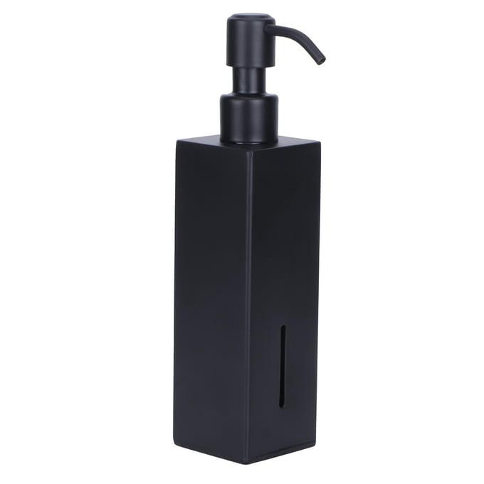 200ml Vierkante Douchefles 304 Roestvrij Staal Shampoo Handzeep Dispenser Zwart black