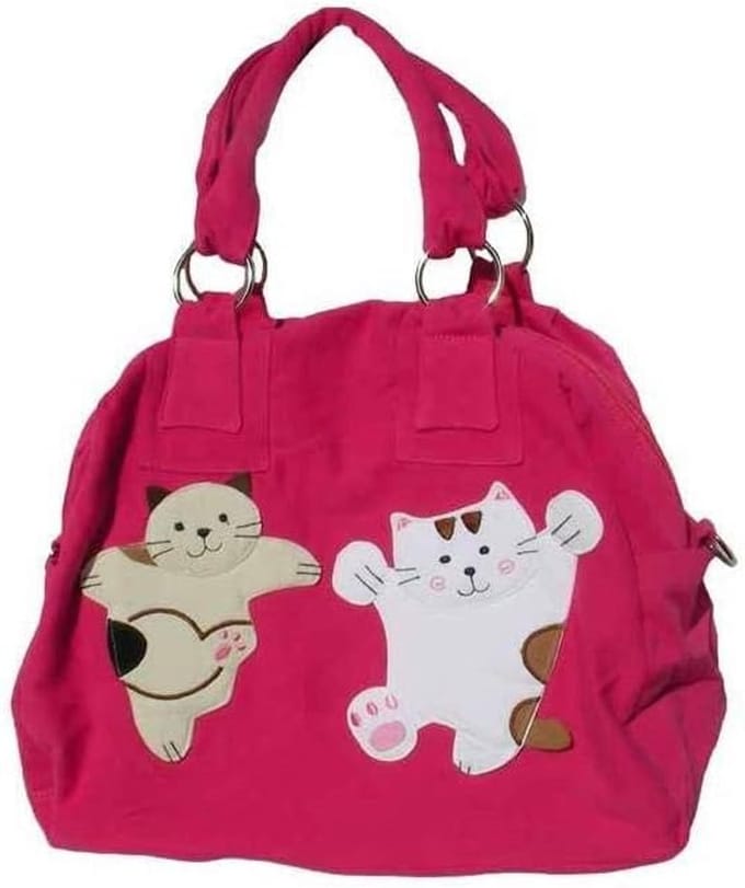 Grote Tas - Dames Handtas - Dagelijks Gebruik - Japans Design - 34 x 27 cm - Fuchsia