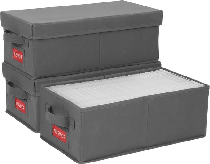 Stapelbare DVD Opbergdoos - Organizer voor 75 DVD's - Ideale DVD Opslagoplossing
