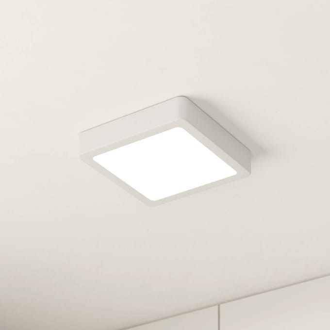 EGLO LED opbouwpaneel Fueva 5 IP20 830 wit 16x16cm