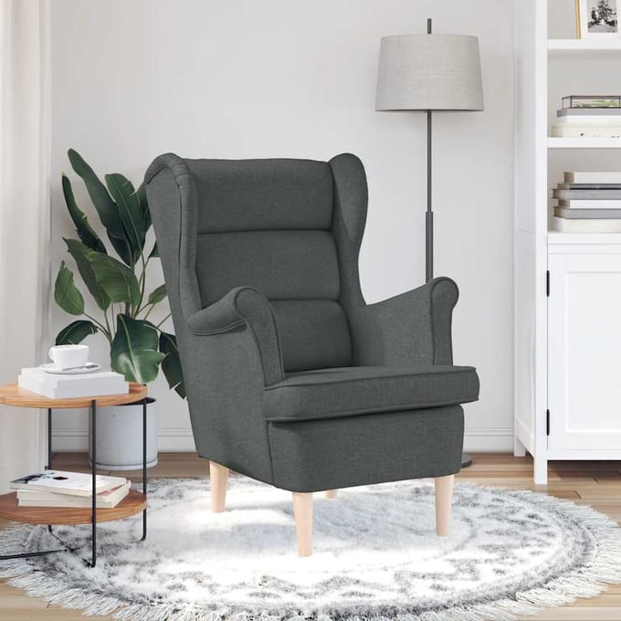 vidaXL - Fauteuil - 74x84x100 - cm - stof - donkergrijs