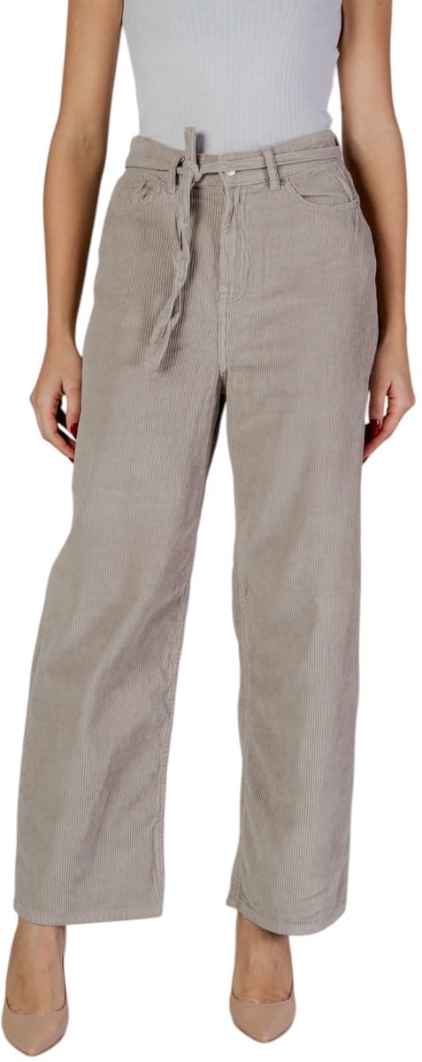 Corduroy Pants Relaxed Fit Wo - Beige Trousers