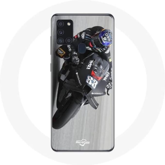 Coque - maniacase - Samsung Galaxy A21S - Noir - Souple - Moto GP noir