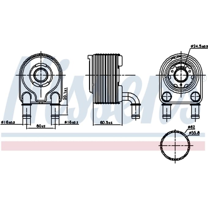 Olie radiator, motorolie NISSENS 91249