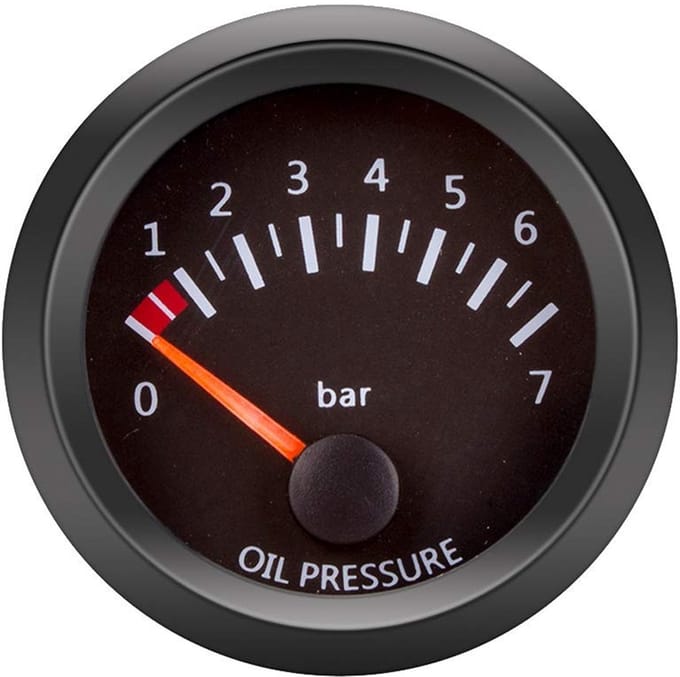 Dailygoody - Oliedrukmeter - Elektronische Auto Indicator - 2 Inch 52mm - Rode Verlichting - Auto Instrument - Geschikt voor Auto's - Precisie