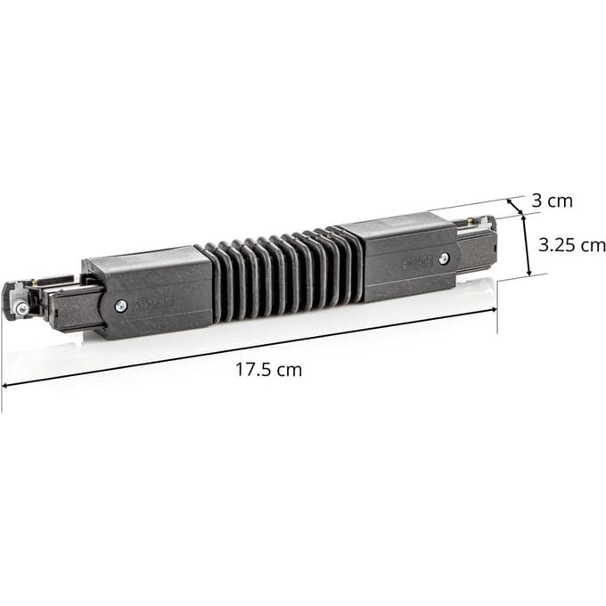 GLOBAL Flexibele verbinder HV-stroomrail Noa, zwart