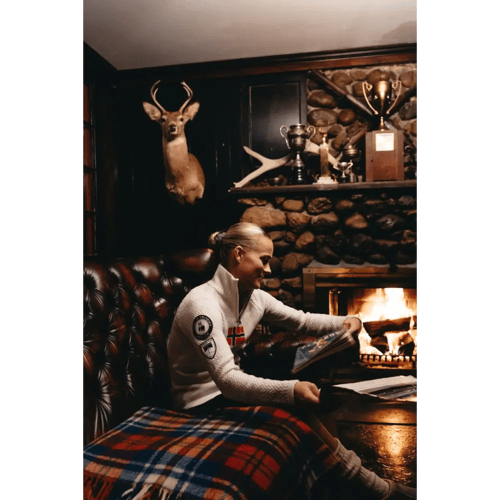 Amundsen Boiled Ski Sweater Dames (Maat - L, Kleur - Oatmeal/Norge)