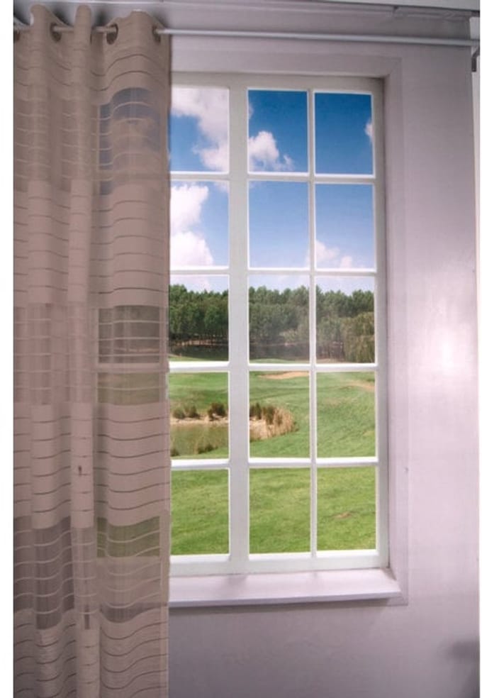 Sevilla gordijn taupe 140 cm x 260 cm burn-out curta