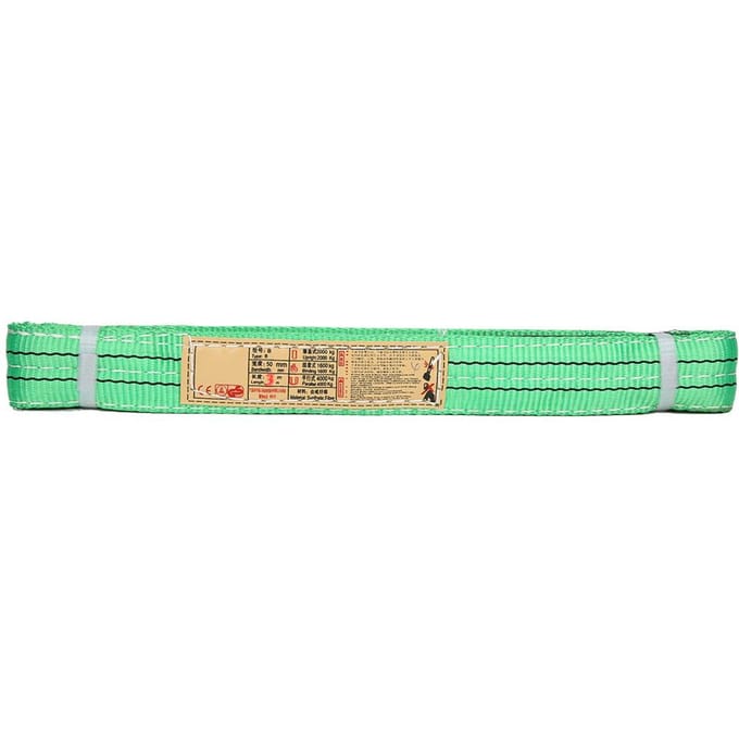 3 Meter x 50mm Polyester Hijsband Industriële Kraan Hijsen Webbing Groen