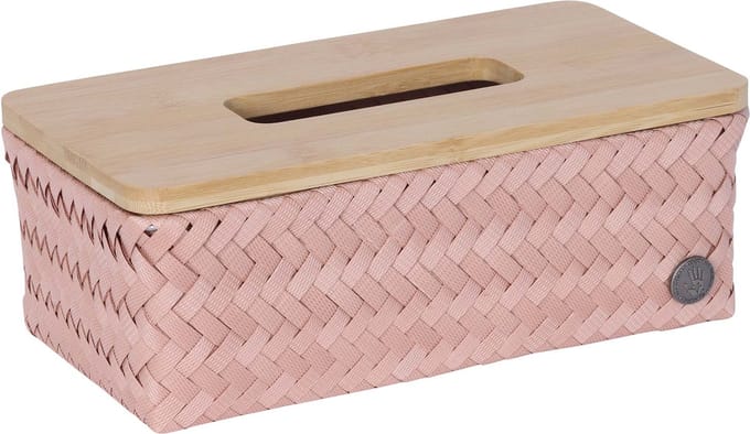 Tissuehouder - Tissuebox - Tissuedoos - Zakdoekdoos - Met deksel - Handed By Top Fit rectangular - koperroze - copper blush
