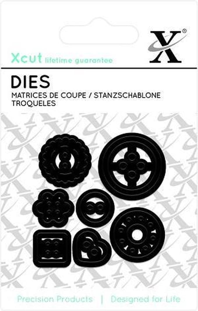 Mini Die - (7pcs) Buttons