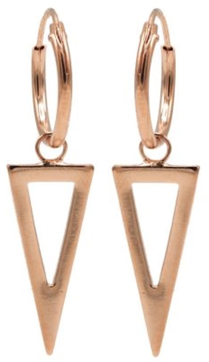 Karma Symbols oorbel M1426 Open Long Triangle Rosé
