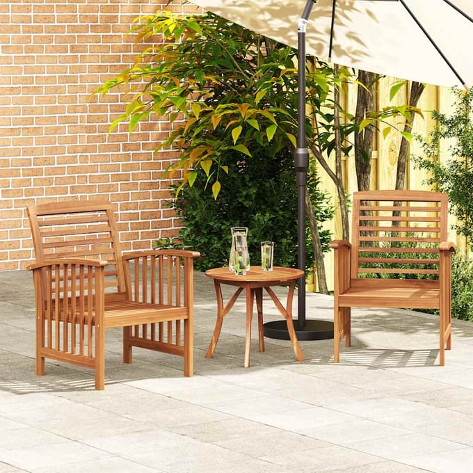 vidaXL - Tuinstoelen - 2 - st - massief - acaciahout
