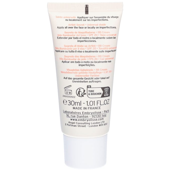 Embryolisse Secret de Maquilleurs® Verhelderende Foundation Sluier- BB Cream SPF 20 30 Make-up