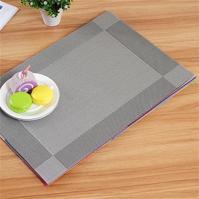 45x30cm Placemat Antislip Hitte-isolatie Wasbaar Sneldrogende Mat voor Keuken Eettafel gray