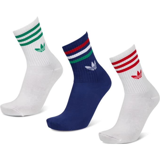 Adidas Mid Cut Crew 3 Pack Sokken Unisex - Blauw - Maat 40-42
