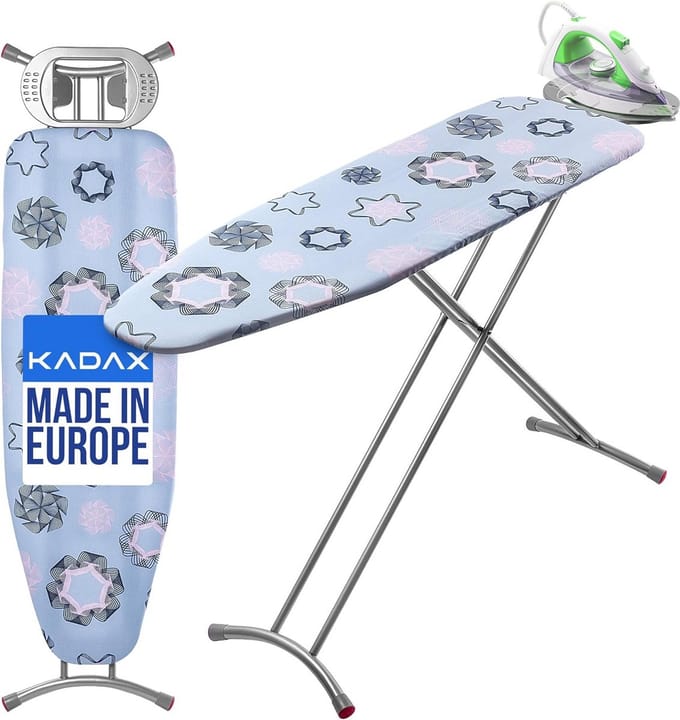 Inklapbare Strijkplank Verstelbaar Hoogte 120x38 cm met Metalen Net