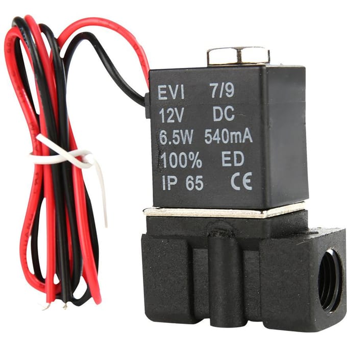 14  NPT 2-weg Plastic Elektrische Solenoïdeklep NC Normaal Gesloten DC12V
