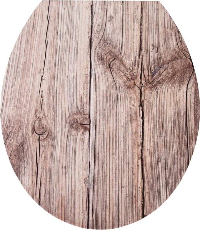 WC-bril - Toiletbril WC deksel - Badkamer - Softclose Quick Clean - Ovaal 44.6 x 37.9 cm - Eiken