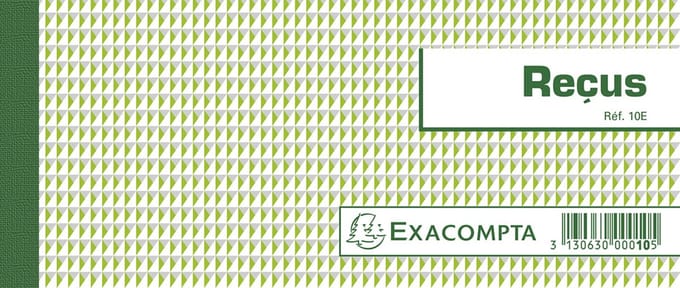 Exacompta 10x Bonboekje ontvangstbewijzen 50 bladen - Horizontaal formaat 9x13cm - - 10E
