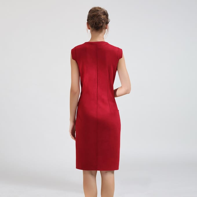 Stretch suede jurk