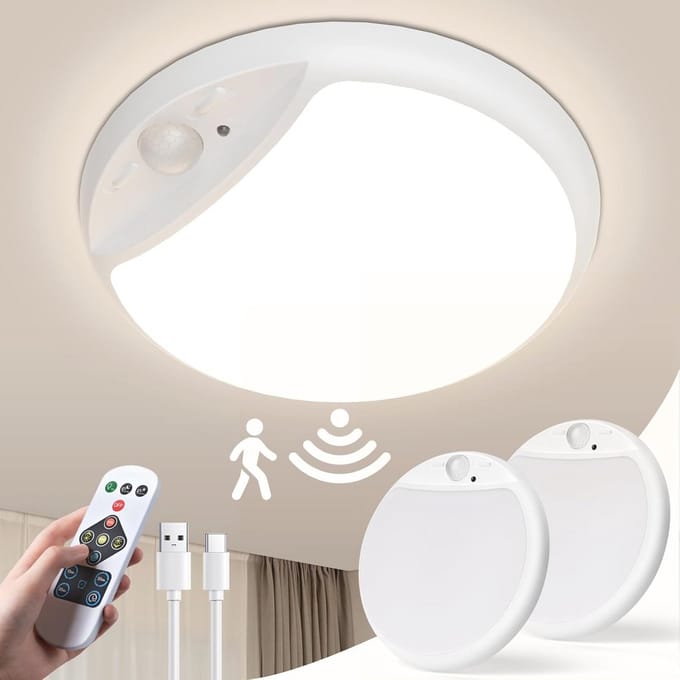 Dimbare LED Plafondlamp met Bewegingssensor en Afstandsbediening
