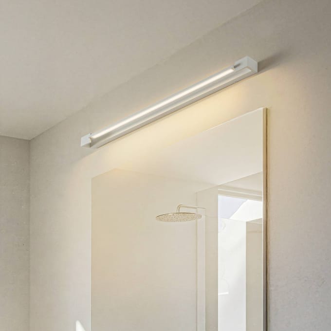 Arcchio LED wandlamp Jora, 90 cm, wit, zwenkbaar, IP44