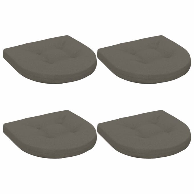 vidaXL - 4-Piece - Zitkussens - 4 - st - 100% - Polyester - Grijs - 40 - x - 40 - x - 5 - cm