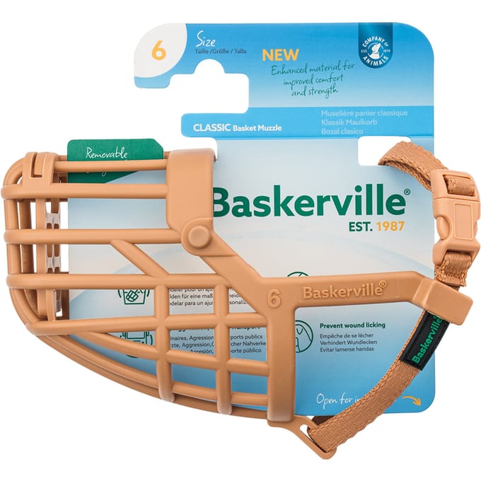 Baskerville Classic Basket Muzzle Lichtbruin - Hondenopvoeding - Nr. 6