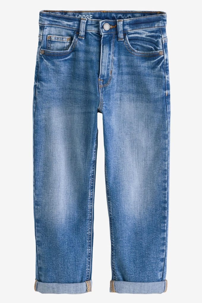 Next - Jongens - Stretchjeans met ruimvallende pasvorm - Blauw