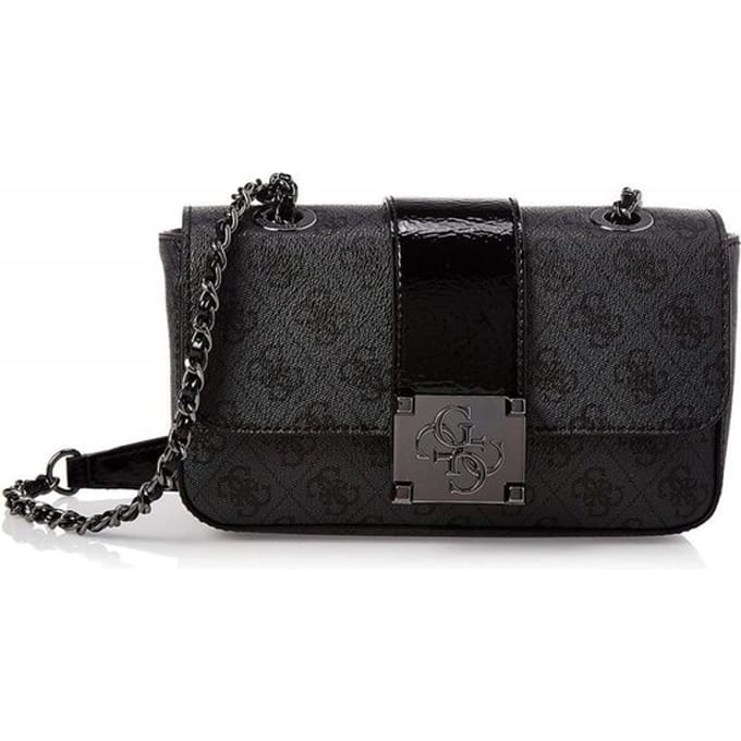 Guess Logo City Small Convertible Xbody Flap - Antraciet
