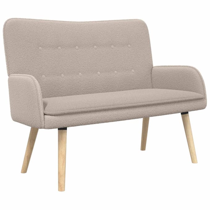 vidaXL - 2-Zits - Sofa - Lichtgrijs - 115 - x - 61 - x - 87 - cm - Bouclé