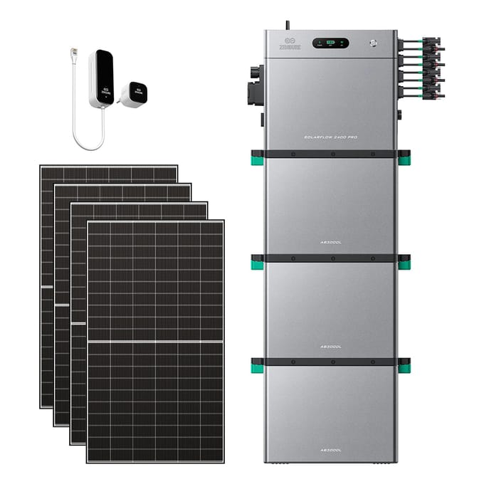 Zendure SolarFlow 2400 Pro - SolarFlow 2400 Pro & Slimme Meter P1 / 3*AB3000L (8.64 kWh) / 4*515W Bifacial Panel  (2600Wp Max)
