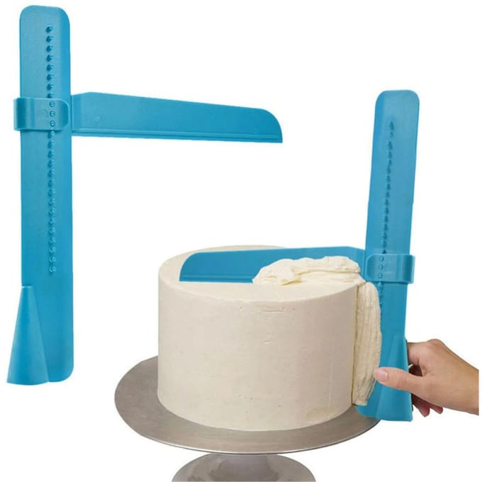 1 ST Taartschraper Gladmaker Fondant Spatels Taart Gladmaker Decor blauw