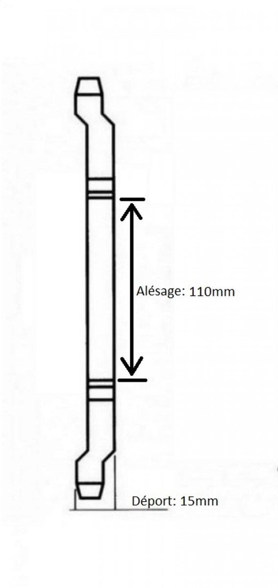 ringwiel 60 tanden steek 415 boring 110mm voor bromfiets mbk 88