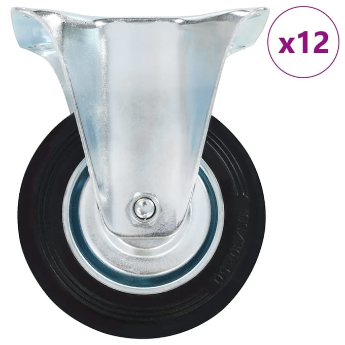 vidaXL 12 st Wielen vast 100 mm