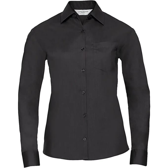Dameshemd met lange mouwen Russell Athletic Poplin