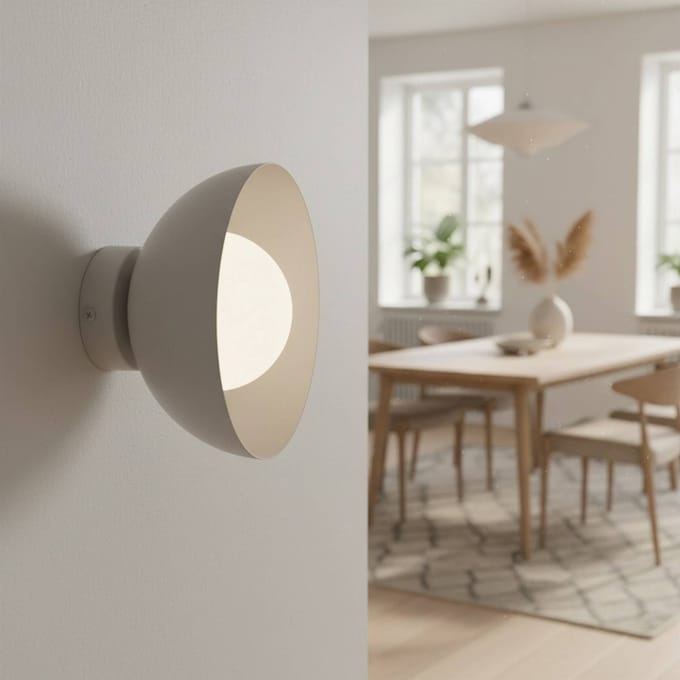 EMIBIG LIGHTING wandlamp Bibi K1, grijs, staal/glas, Ø 18 cm